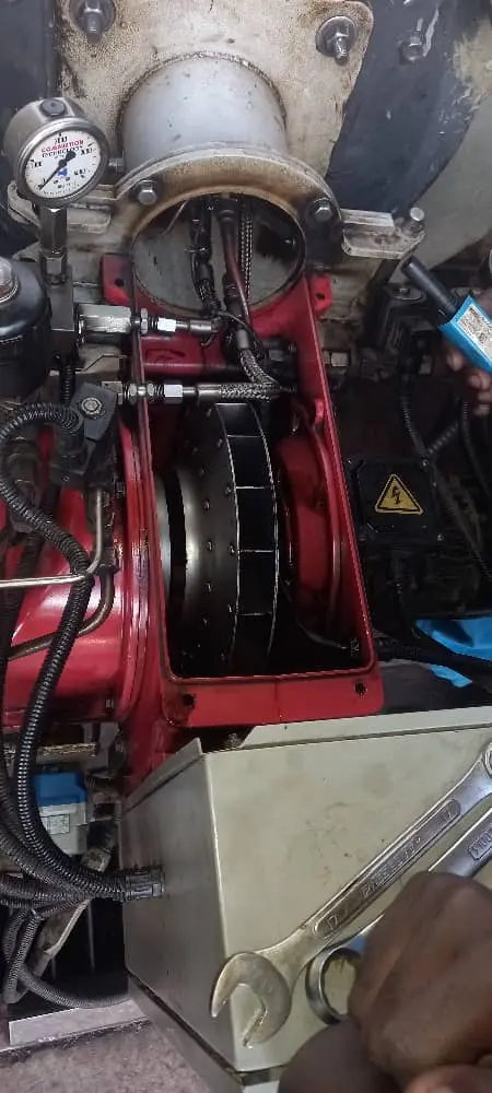 Boiler burner disassembly