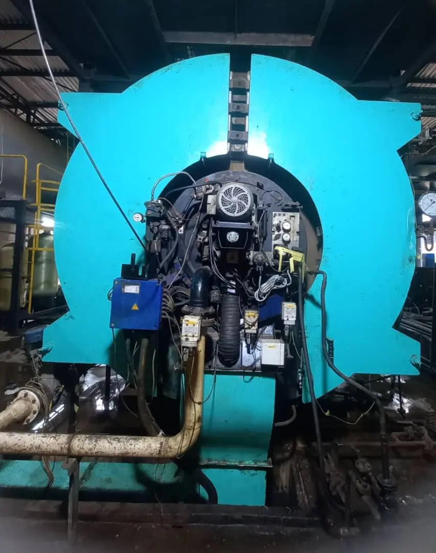 Boiler burner mounted
