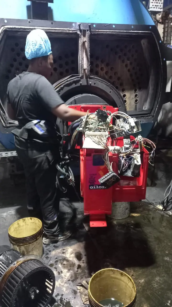 Boiler burner repair
