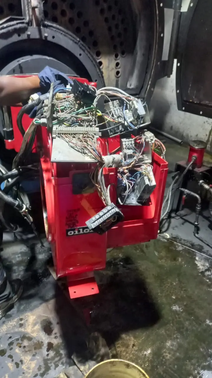 Boiler burner servicing