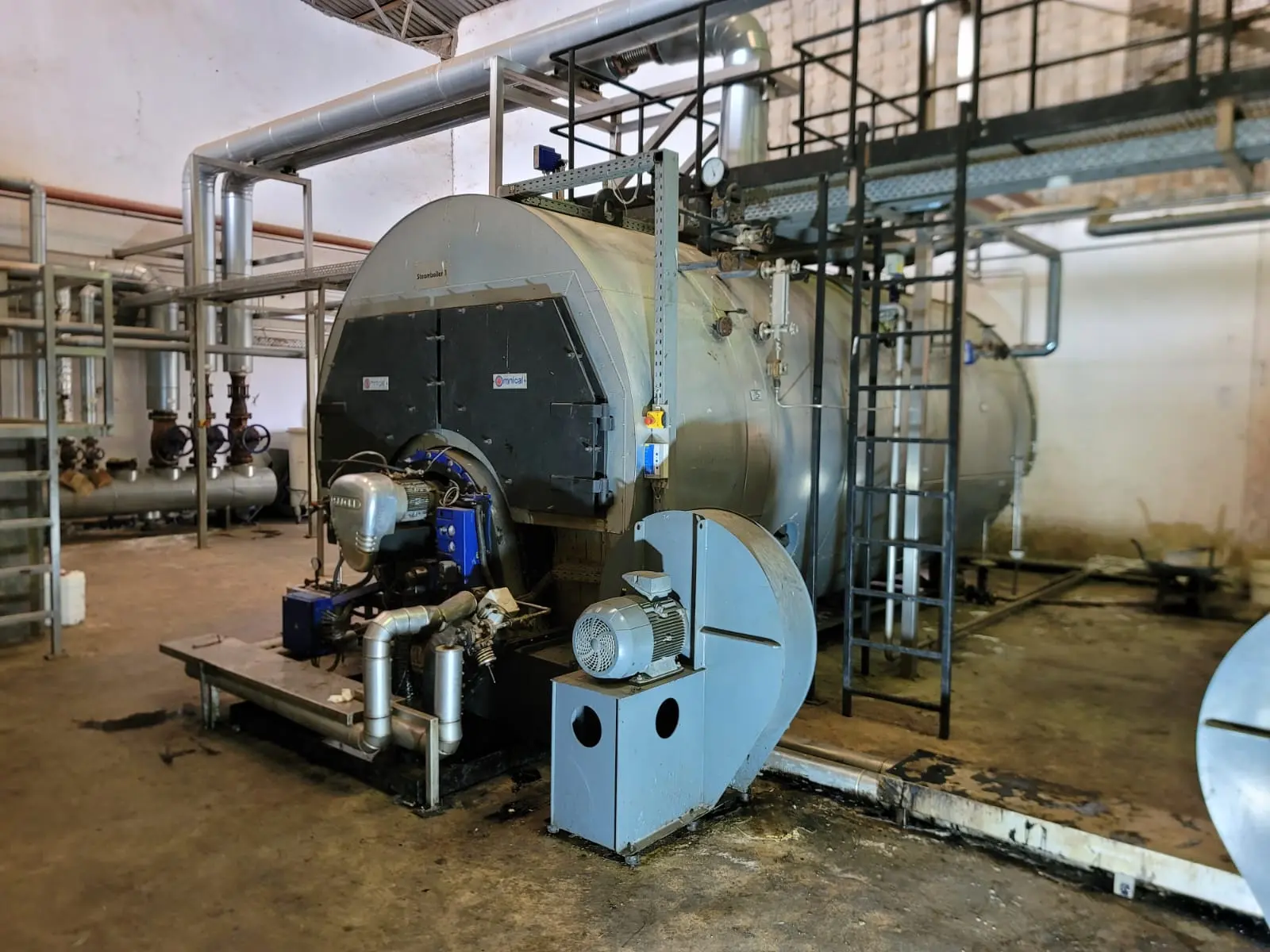 Boiler frontal view
