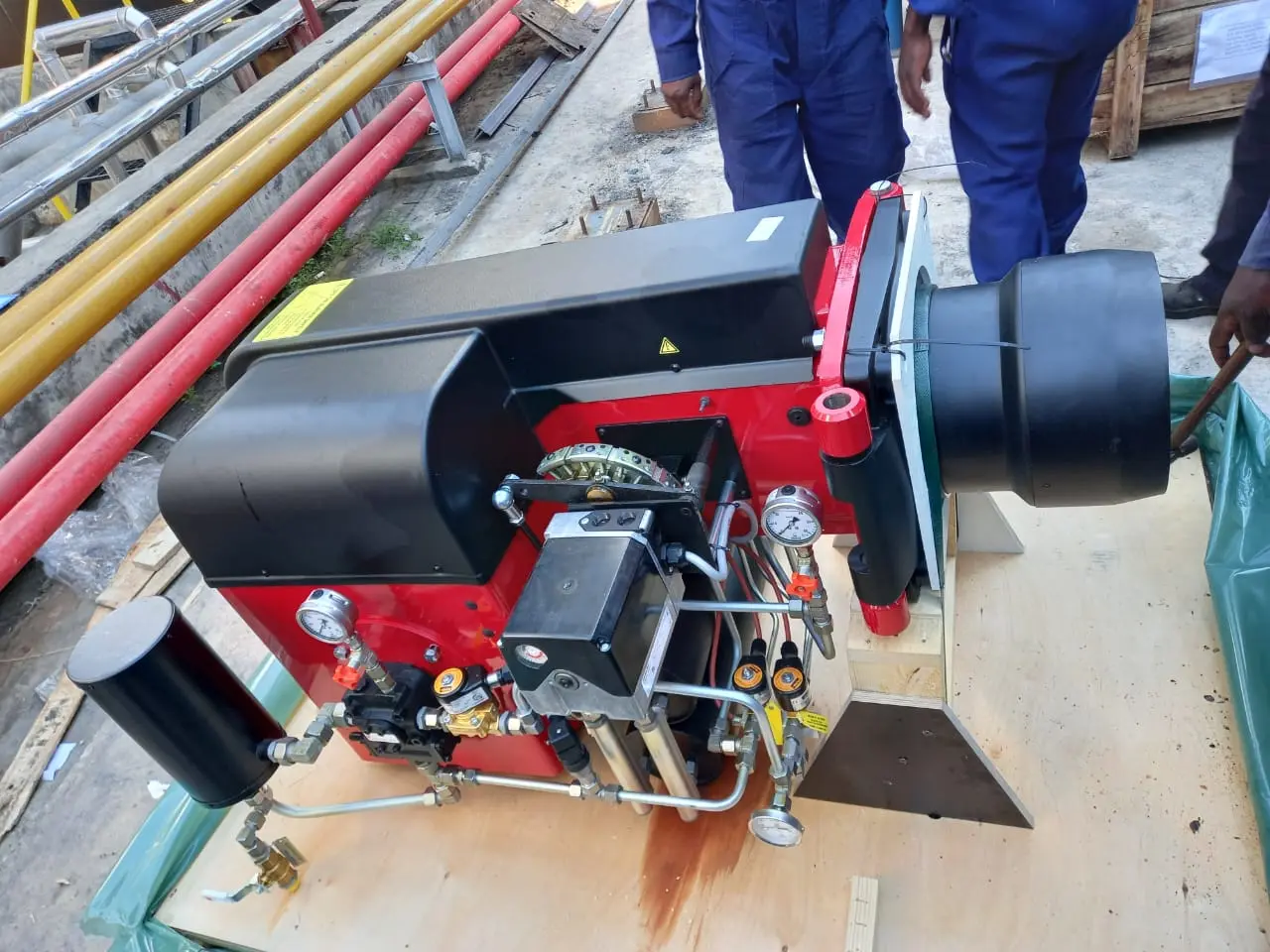 Detached boiler burner
