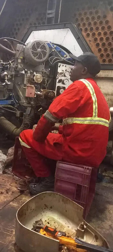Technician burner repair